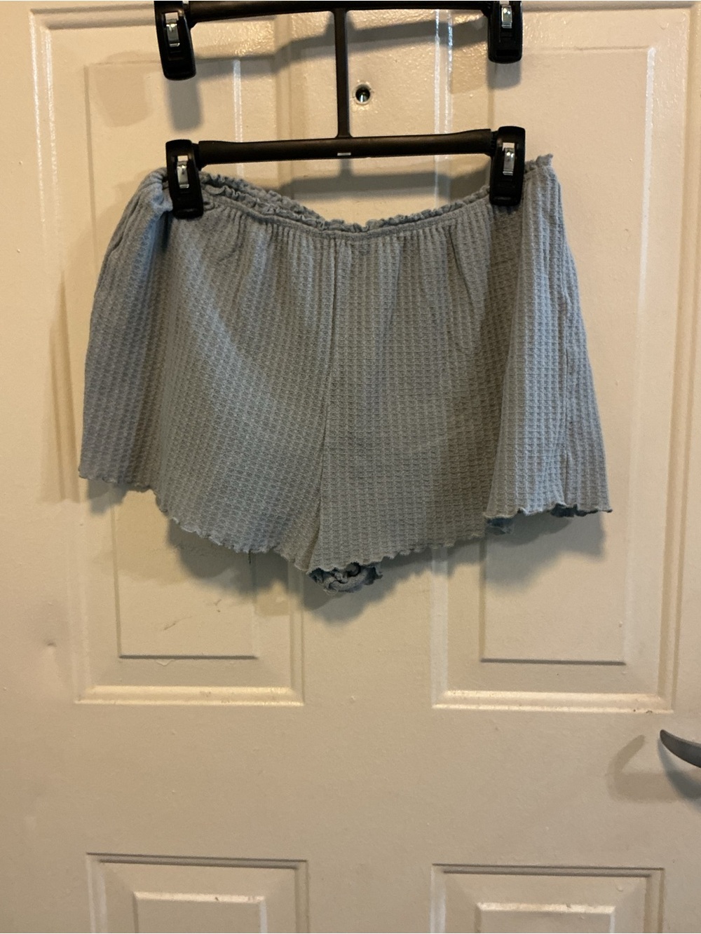 Forever 21 Light Blue Waffle-Knit Lounge Shorts